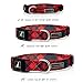 Buju Citizen K9 Dog Collar - Adjustable Large Medium Small xs for Dogs & Cats - Polyester Training Collars Strong and Safe Stays with Matching Leash Available (Red Plaid, Medium: 13” to 20” ¾” Wide)