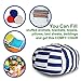 Extra Large Stuffed Animal Storage Bean Bag Cover | Europe Made & Lab Tested Fabric | The Ultimate Storage Solution to Clean Up & Organize Kid's Room | Free E-Book (Blue-Black/White)