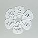 Set of 6 White Guitar Picks with Playful Messages - 1.20mm Thick for Electric, Acoustic, and Bass Guitars