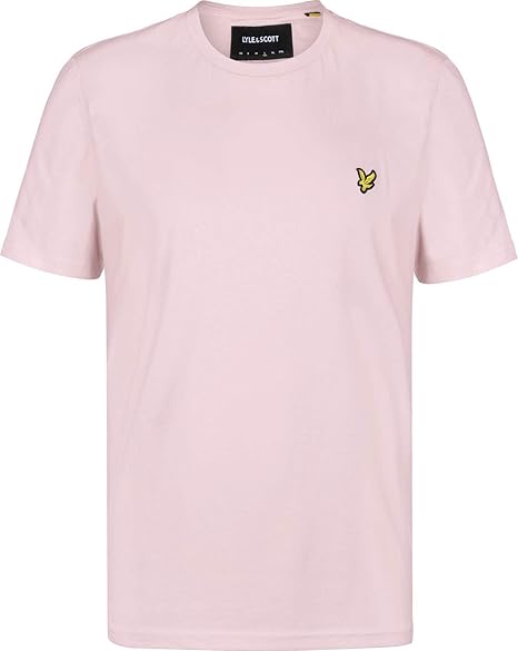 Lyle and Scott Men Crew Neck T-Shirt - Strawberry/Cream