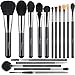 BESTOPE Makeup Brushes 16 Pcs Synthetic Contour Brushes Set for Foundation Powder Liquid Cream Concealers Eyeshadows Blush Blending Makeup Brush Set (Holographic Logo)