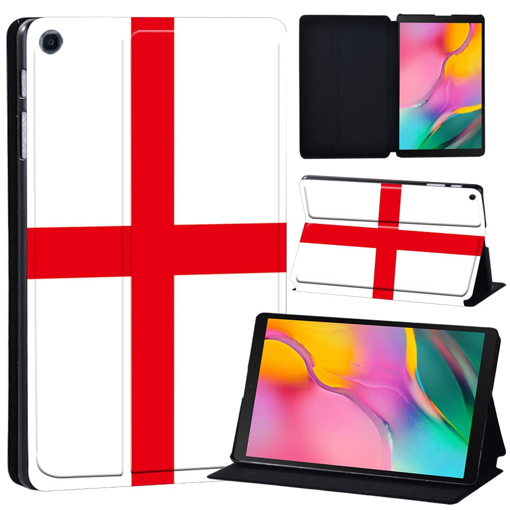 FINDING CASE Galaxy Tab A 8.0 2019 Case T290 T295, Slim Light Cover Stand Hard Shell Folio Case for 8.0 inch Galaxy Tab A 2019 Tablet Model SM-T290 (Wi-Fi) SM-T295 (LTE) (England flag)
