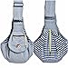 Timetuu Pet Sling Carrier for Small Dogs or Cats: Reversible Hands-Free Puppy Tote Bag with Adjustable Strap, Pocket and Bonus Carry Bag, Up to 12 Lbs (Grey Old Version)