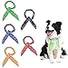 SCENEREAL Dog Ice Cooling Bandana Cool Collar Neck Scarf Wrap Headband Set 5 Pcs for Summer Chill Out (Black, Red, Blue, Orange, Green)