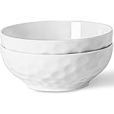 HOMBENE Soup Bowls, 7 Inch Oatmeal Bowls, Kitchen Bowl Set, Microwave and Dishwasher Safe, Scratch Resistant, Set of 2