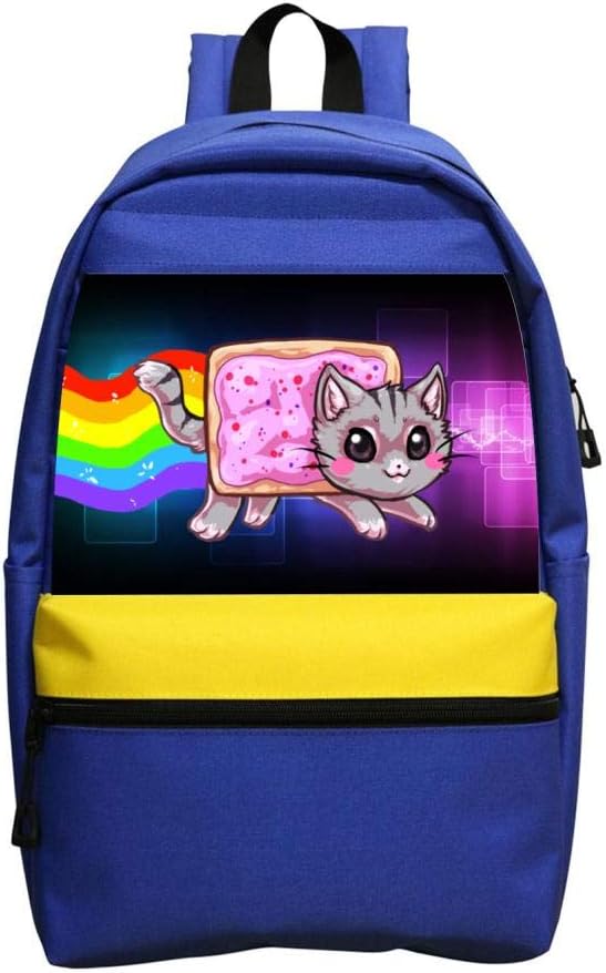 IEUCHEIC School Backpacks Nyan Cat Print Custom Backpack School Bag Travel Daypack
