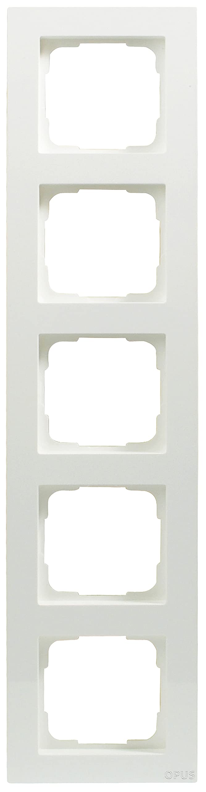 OPUS® 55 Cube Cover Frame Design 5 Sockets, Colour Polar White