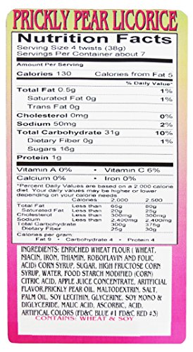 Shadow River Gourmet Prickly Pear Cactus Licorice Candy Twists 8 oz - Pack of 2
