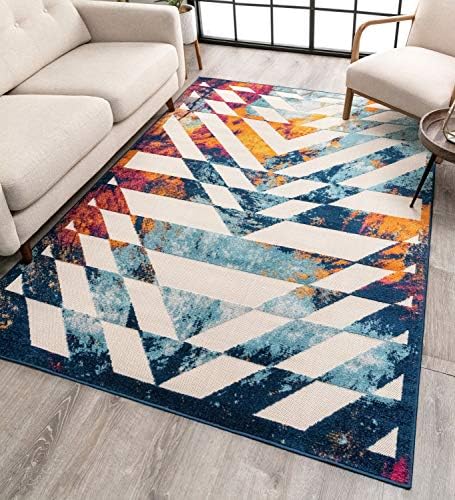 Well Woven Selena ブライトマルチカラーインドア アウトドアパッチ同心ダイヤモンドパターン エリアラグ 5 3 X 7 3 Ihs P Do 301 5