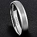HSG Men Women Tungsten Carbide Ring Wedding Engagement Band 4mm Comfort Fit Beveled Edge Brushed