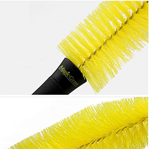 Lightton Car Wheel Cleaning Brush, Soft Bristle Cleaning Spoke Rims Brushes, No Scratches Wheel Cleaner Detailing Brushes for Car Wash Brush, Motorcycle,Bike(15 inch)