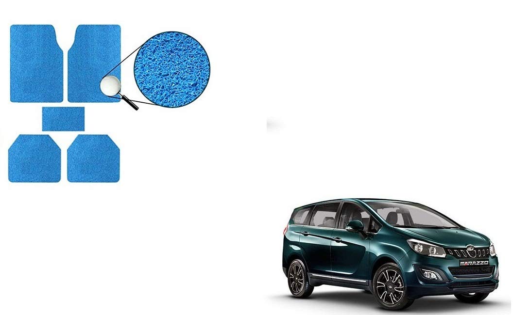 Luckshine Blue Noodle Car Foot Mat Floor Mat For Mahindra Marazzo