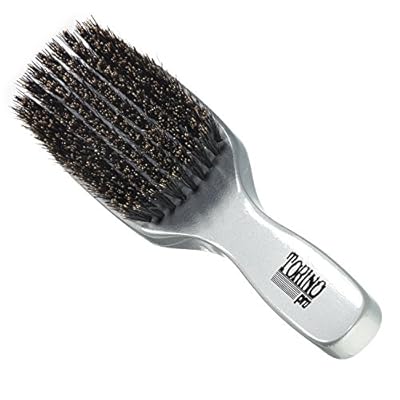 Torino Pro Wave Brush #510 By Brush King - 9 Row, Medium Wave Brush with Long Bristles - Made with 100% Boar Bristles -True Texture Medium - All Purpose 360 Waves Brush