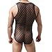 YUFEIDA Sexy Men's Jumpsuit Black Bodysuit Transparent Briefs Underwear (XL)