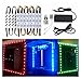 10FT Storefront Window LED Light Kit 5050 RGB Injection LED Module Light with Power Plug and 24 Key Remote Controller