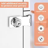 ADERTOS 2.5 Inch Keyed Hasp Lock with Padlock Door Latch Gate Safety view 4