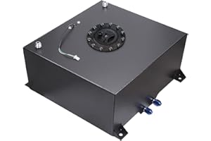 Edicapo 15 Gallon Fuel Cell Aluminum Polished with Cap Level Sender 60L Black