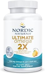 Nordic Naturals Ultimate Omega 2X, 2150mg Fish Oil, Lemon - 60 Count | High-potency 2X formula with EPA & DHA for brain & hea