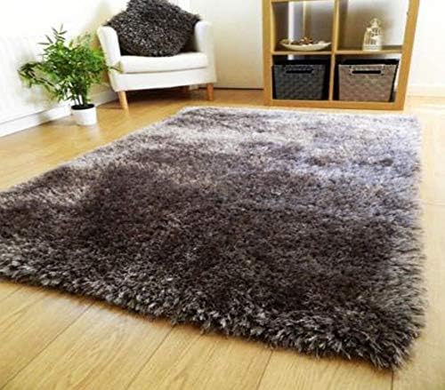 Smiling Home Antiskid Polyester Blend Carpet for Home, 3x5-inch, Dark Grey