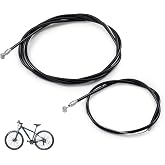 Deapher MTB Bike &amp; Bicycle Front Rear Brake Cable Kit with Housing | Easy to Replace &amp; Wear-Resistant Brake Lines, Fits Mountain, Vintage &amp; 20" Kids Bikes, Black