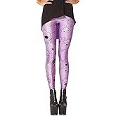 QZUnique Leggings for Women, Halloween Full-Length Printed Legging Footless Elastic Yoga Pants, Regular and Plus Size