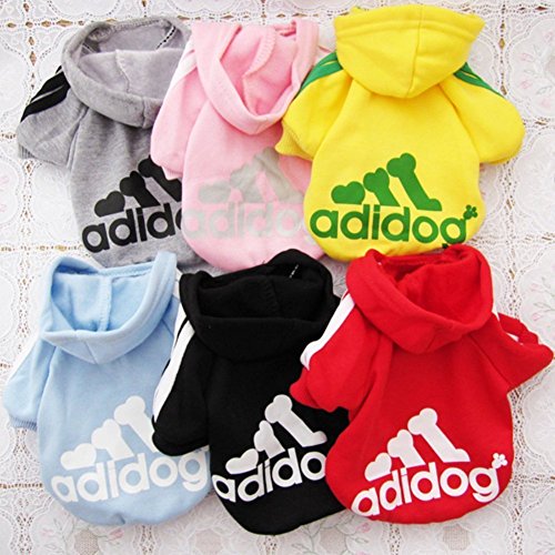 Zehui Pet Dog Cat Sweater Puppy T Shirt Warm Hoodies Coat Clothes Apparel Grey S