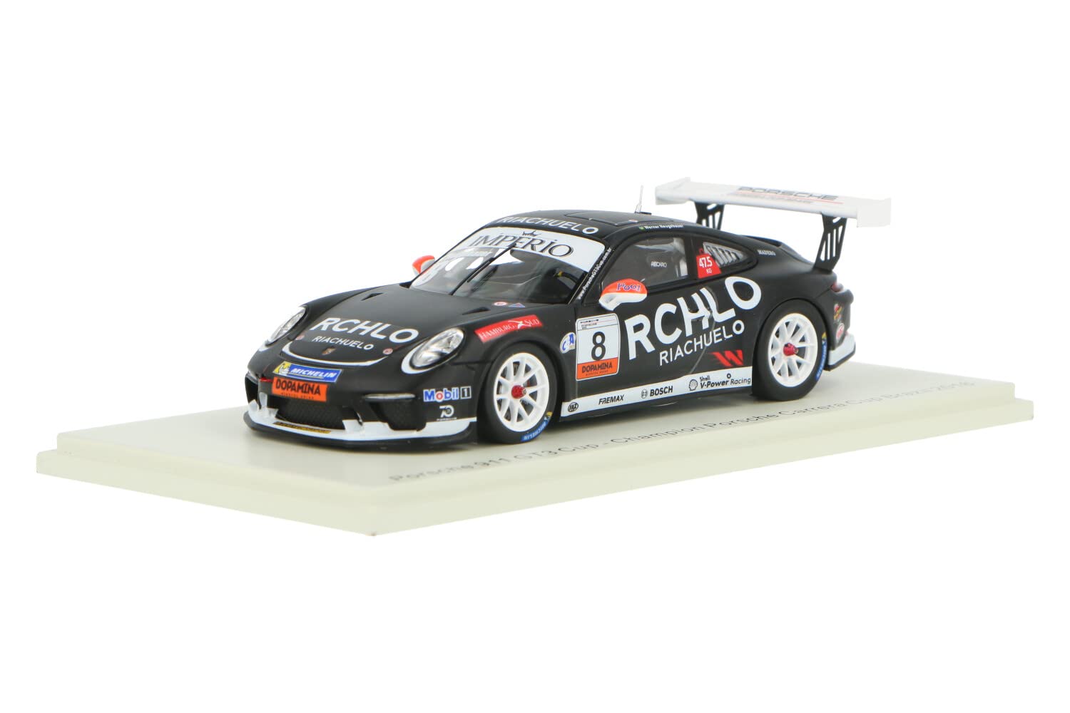 Spark S8502 Collectible Miniature Car, Black/White