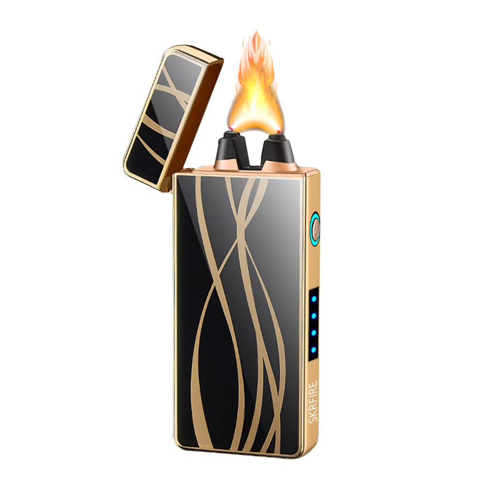SKRFIRE Electric Lighter Plasma Lighter Windproof Flame Electric Lighter Arc Lighter rechargeable lighter candle lighter Indoor&Outdoor (Streamers)