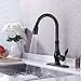 KES CUPC NSF Certified Kitchen Pull Down Faucet Lead-Free Brass Pull-out Faucet Sprayer Single Handle with Swivel Spout Oil Rubbed Bronze, L6915LF-ORB