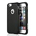 iPhone 6S Case, ULAK iPhone 6 / 6S (4.7 INCH) Hybrid Rugged Slim Cover Shell w/ Plastic Outer & Rubber Silicone Inner Cover (Black)