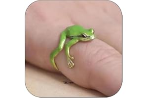 IQPDYV Tree Frog Ring for Women - Cute, Adjustable, Funny Green Frog Ring - Women's Jewelry Gifts