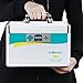 Ollieroo Locking Medicine Box,Key Lock Box for Medication,First Aid Storage Box for Emergency Supplies 7.7 x 7.9 x 12 inches Silver