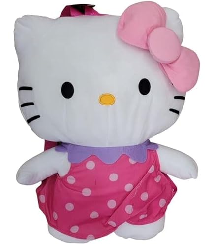Zaino Hello Kitty per bambini con set di colori, adesivi e libro da colorare | Zaino Hello Kitty con accessori creativi, ideale per bambine e fan di Hello Kitty