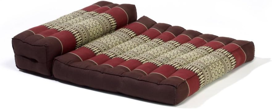 My Zen Home Dhyana Meditation Cushion, 21" by 4" by 26", Red/Burgundy