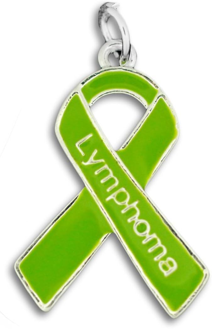 Badge New Spina Bifida Awareness Ribbon Enamel Keyring Charity