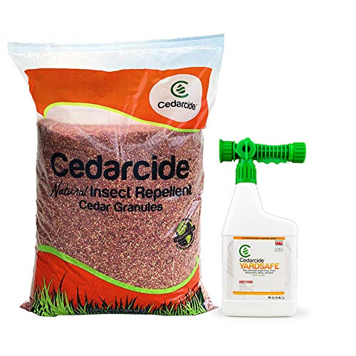 Cedarcide Outdoor Lawn and Garden Treatment Kit (Small) Includes Yarsafe Cedar Oil Bug Killing Ready-to-Use Quart and Insect Repelling Granules Kills and Repels Fleas, Ants, Mites, Mosquitoes