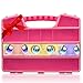 ASH BRAND Durable Figures Carrying CASE Storage Organizer | Fits Up to 50 Mini Toys Miniature Characters Or Tiny Bags & Baskets| Pink Toys Box with Compartments & Handle ... (Secret Eyes)