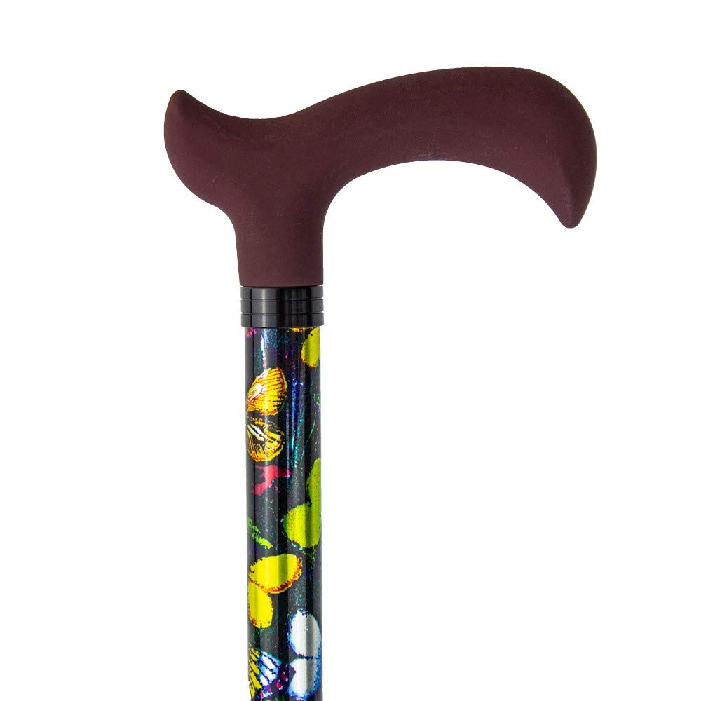 Queralto Aluminium extensible Walking Stick with Butterflies