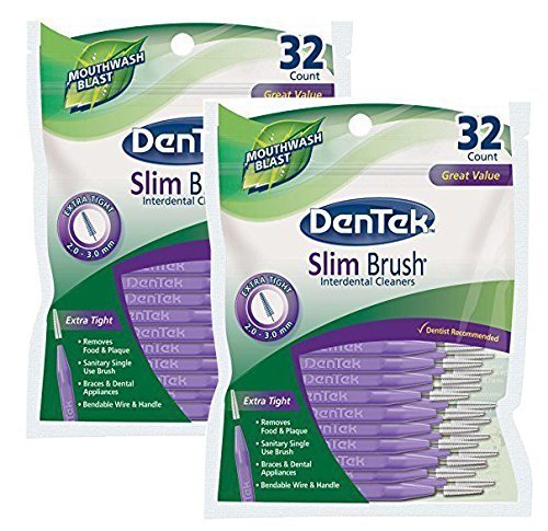 DenTek - Slim Brush Interdental Cleaners - 32PK - Pack of 2 by DenTek