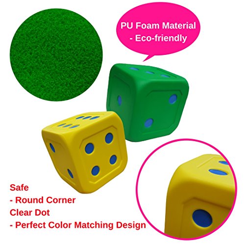 image for MG MACRO GIANT Macro Giant 6 Inch Soft Foam Jumbo Big Playing Dice, Se