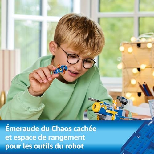 Sonic The Hedgehog Cyclone Contre Metal Sonic - Jeu de Construction avec Jouet Robot Collector et 2 Personnages du Jeu vidéo Dont Tails - Idée Cadeau pour garçons, Filles et Fans dès 8 Ans 77002