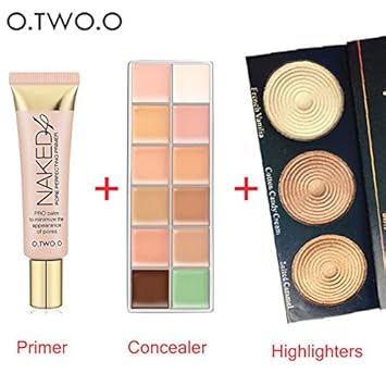 primer foundation concealer highlighter