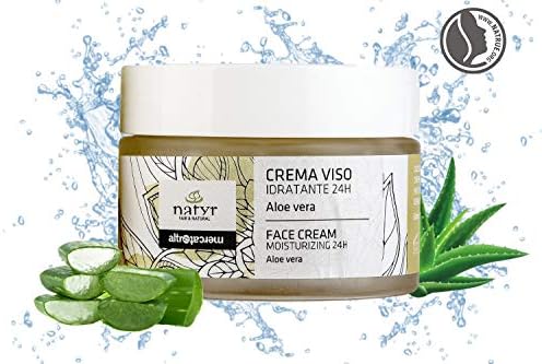 Natyr Face Cream with Aloe Vera for Dry Skin 50 ml - Day and Night Cream for 24 Hours of Moisture with Pleasant Fragrance