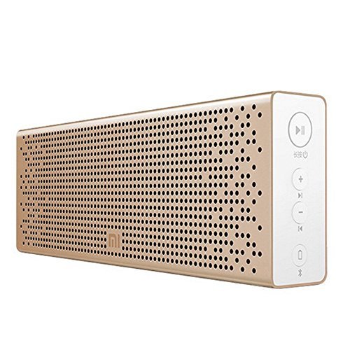 Original Xiaomi Mi Bluetooth Speaker Wireless Portable Stereo Mini Portable Bluetooth 4.0 Square Box Speakers MP3 Player Pocket Audio Support Handsfree TF Card AUX-in for Smartphone Computer (Gold)