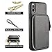 ZVE Case for Apple iPhone Xs and X, 5.8 inch, Wallet Case with Crossbody Chain Strap Credit Card Holder Slot Zipper Shoulder Handbag Purse Wrist Strap Case Cover for Apple iPhone X and XS - Black