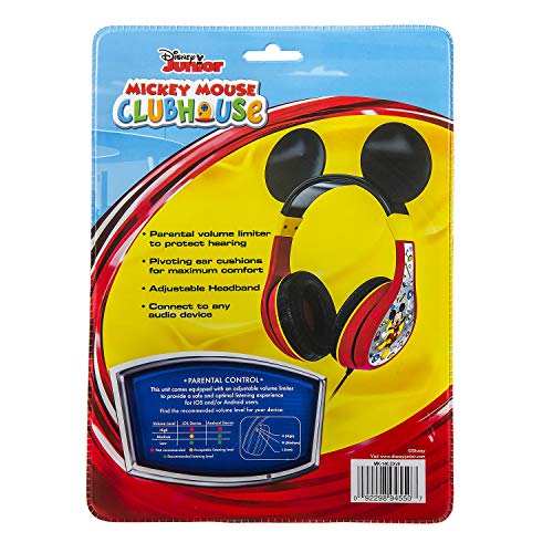 eKids Mickey Mouse Headphones For Kids, Adjustable Over the Ear