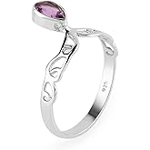 Artisanjewels 925 Sterling Silver Designer Ring | Natural Gemstones & Polished Stones | Handmade Bohemain Jewelry| Healing Crystals | Birthday Elegant Promise Ring Christmas Gift for Women