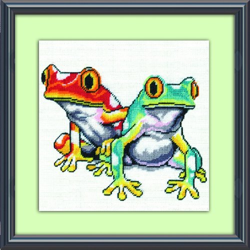 Tobin DW2519 Needlepoint Kit, 10 by 10-Inch, Frogs