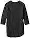 Alternative Men's Raglan 3/4 Sleeve Henley Shirt, True Black, Medium