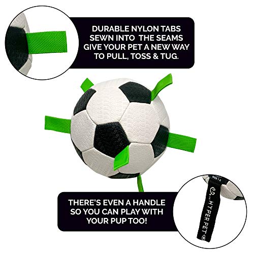The Original Quality Hyper Pet Grab Tabs Dog Soccer Ball & Dog Football